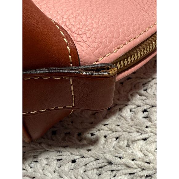 Dooney & Bourke Zip Zip Satchel Pebble Grain Leather Purse Pink MSRP $308 - Picture 7 of 16